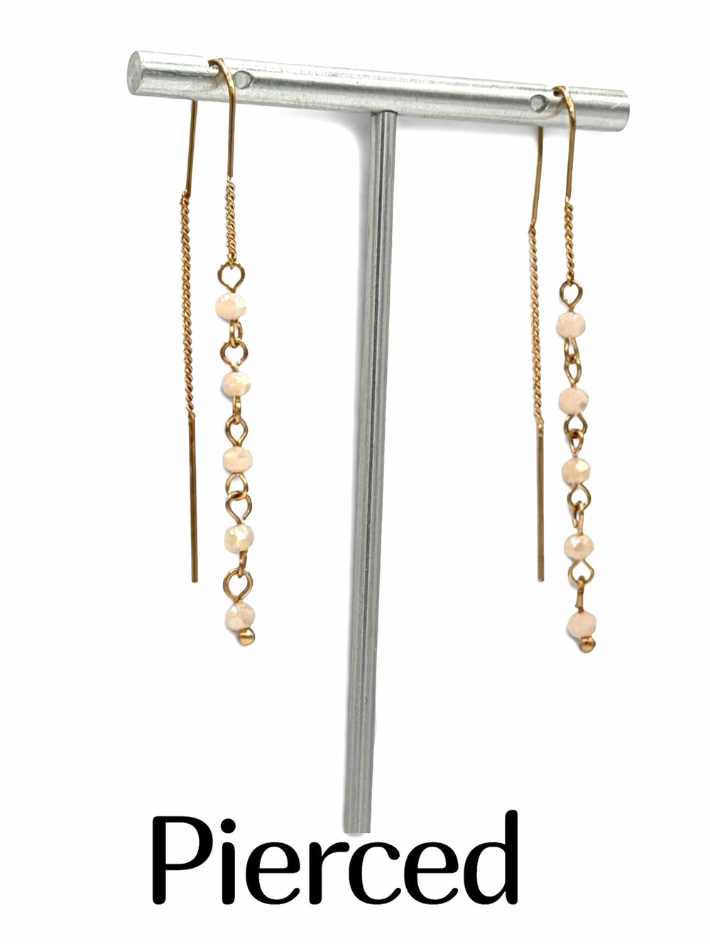 Chan Luu Natural Moonstone Gem Gold Chain Tiered Threader Earrings Jewelry